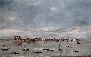 GUARDI, Francesco San Cristoforo, San Michele and Murano, Seen from the Fondamenta Nuove sh oil on canvas